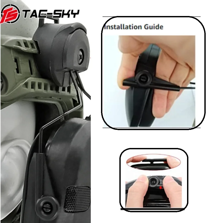 Accessories for Walk Tactical Noise Reduction Hearing Protection Earmuffs, ARC Rail Adapter