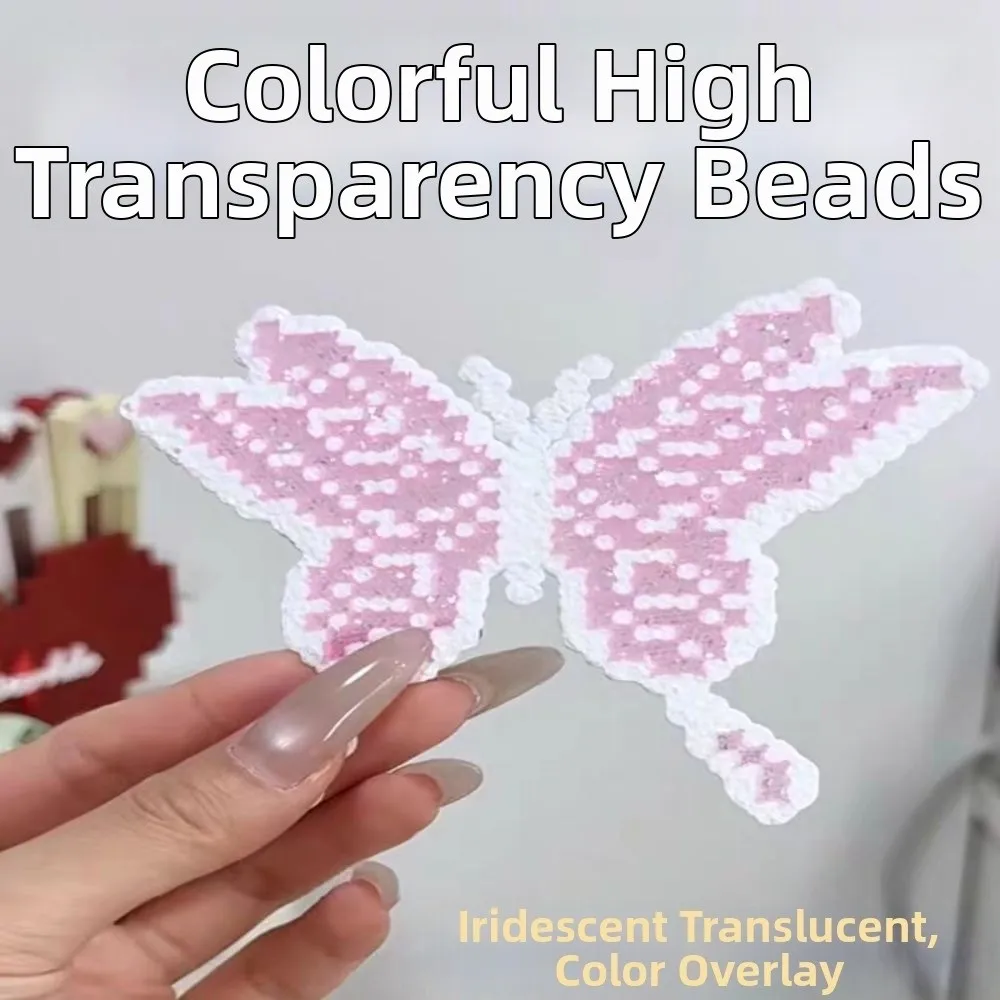 Gifts High-Transparency Handmade DIY Perler Beads Heat Press 2.6mm Glass-Colored Perler Bead Handmade Perler Bead Toy