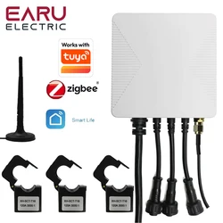 Tuya WiFi ZigBee Smart Bi-Directional Measurement Energy Meter KWh Power Monitor 3 Phase 200A 120A Clamp Current Transformer