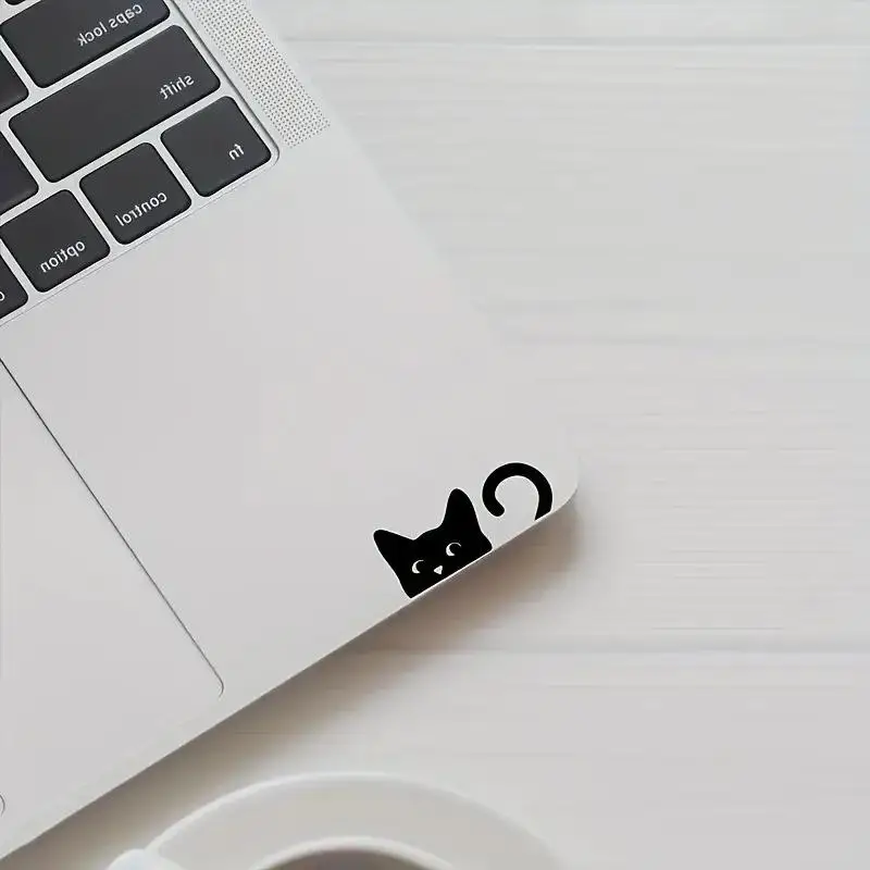 Black Cat Rearview Mirror Sticker Cute Vinyl Waterproof Decal for Car Interior and Exterior Stylish Decoration