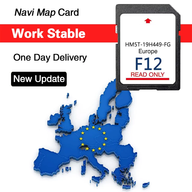 El más nuevo F12 Sync2 Tarjeta SD de navegación Sat Nav Map Reino Unido Europa para Ford 2024 Actualización HM5T-19H449-FG