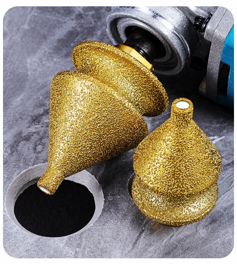 

Алмазная фасочная фреза 4-в-1 для обработки кромок, для угловой шлифовальной машины, для сверления отверстий в керамической плитке и мраморе, алмазный фасочный станок