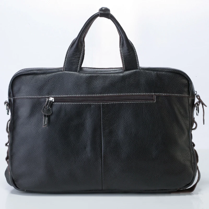 Fashion Genuine Leather Men Briefcase 14"Laptop Business Bag Real Leather Male Office Bag Attache case Portfolio Tote Handbag