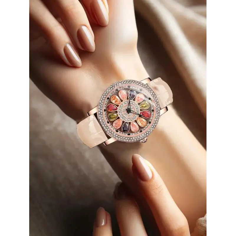 New women quartz watch fashion elegant rotating small dial exquisite casual limited edition ladies quartz wrist watches