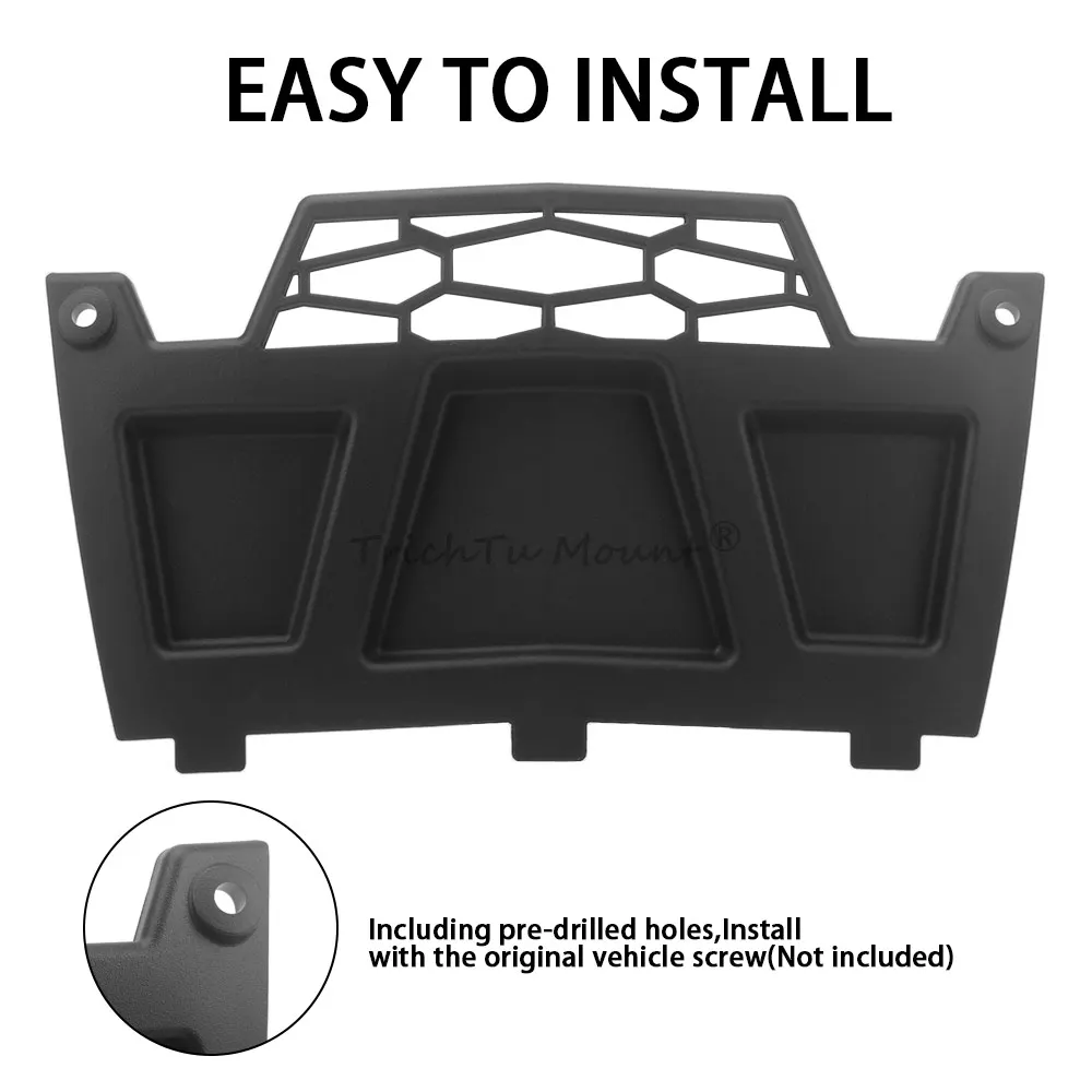UTV Black Front Winch Cover ABS Plastic For Polaris 14-20 RZR XP Trail 900 S4 1000 EPS High Lifter Edition Replace 5450253-070