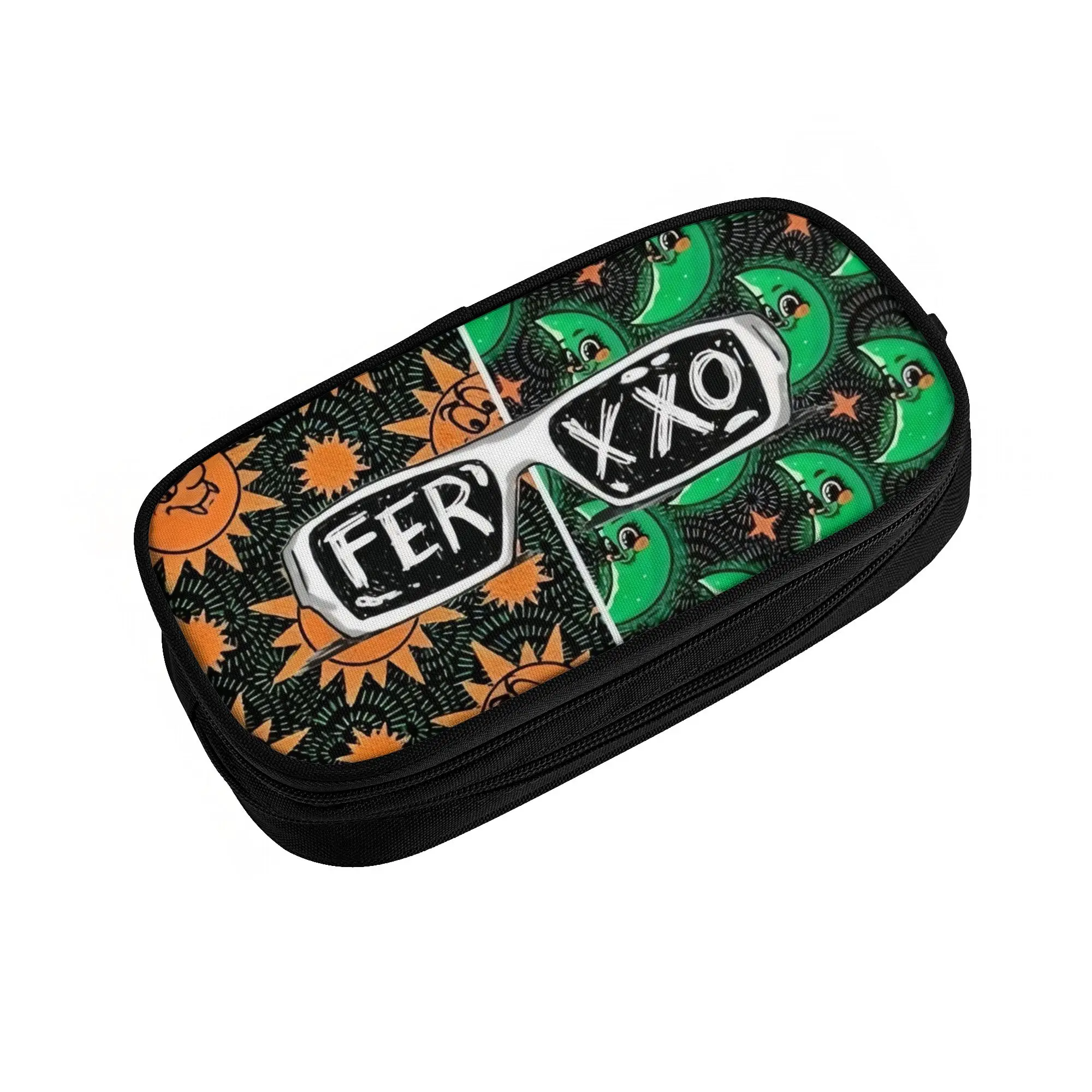 Cute Colombian Feid Ferxxo Pencil Cases for Girl Boy 90s Rapper Rap Music Singer Rapper Songwriter Pencil Box School Accessories
