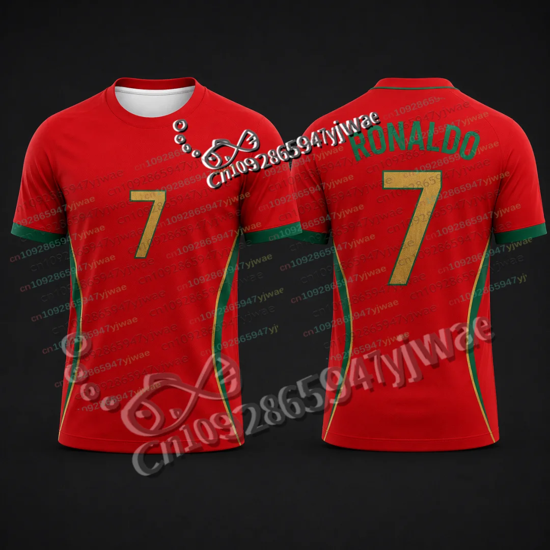 Hot Sale Rushready Ronaldo No.7 Commemorative Football Jersey Summer Women Men Sport TShirt Special Edition Fan Soccer Jersey