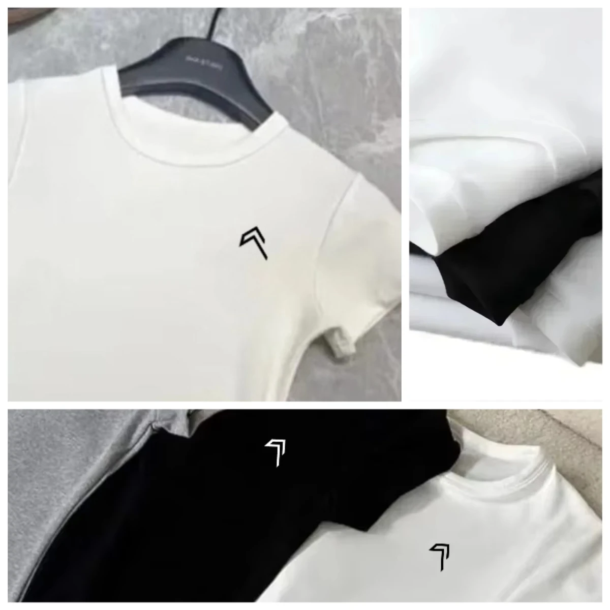 

Oner Active 2025 Summer Women's T-shirtbasic short-sleeved pure cotton New printed round-neck T-shirtnew top T-shirt