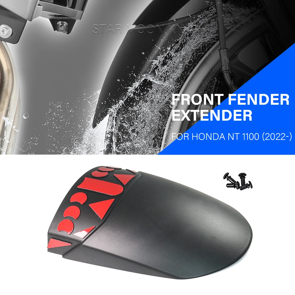 Front Fender Extender For Honda NT1100 NT 1100 2022 ABS Plastic Mudflaps Extension Matte Black Mudguard Splash Guard Accessories