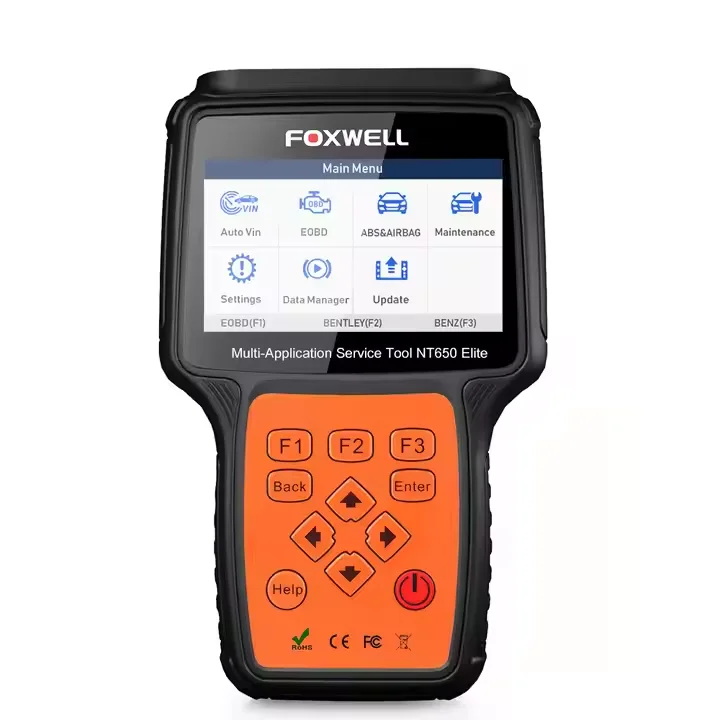 Professional FOXWELL NT650 Elite OBD2 Diagnostic Tool Engine Code Reader 26 Reset Function OBD 2 Scanner A/F Reset From Foxwell