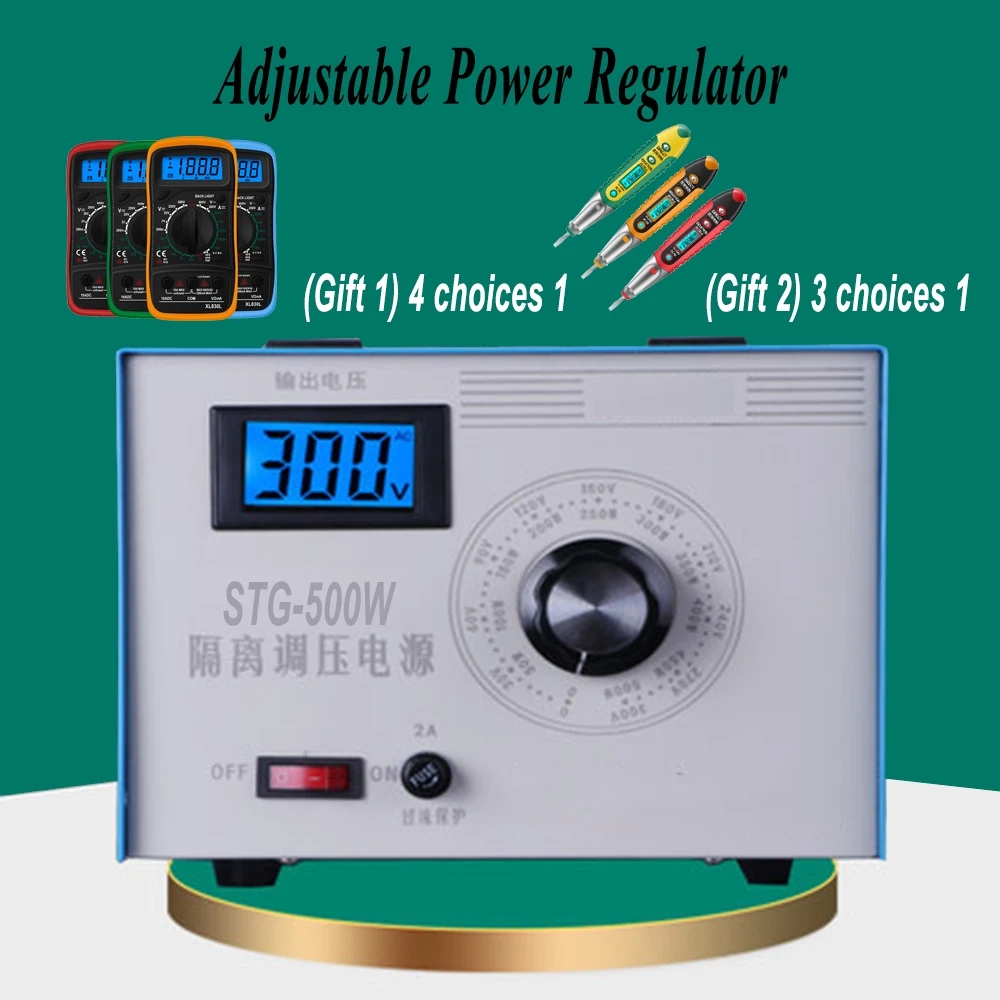 STG 1000W  STG 2000W Isolation Voltage Regulator AC Power Supply  50-60HZ Single-phase Input 220V Adjustable Power Transformer