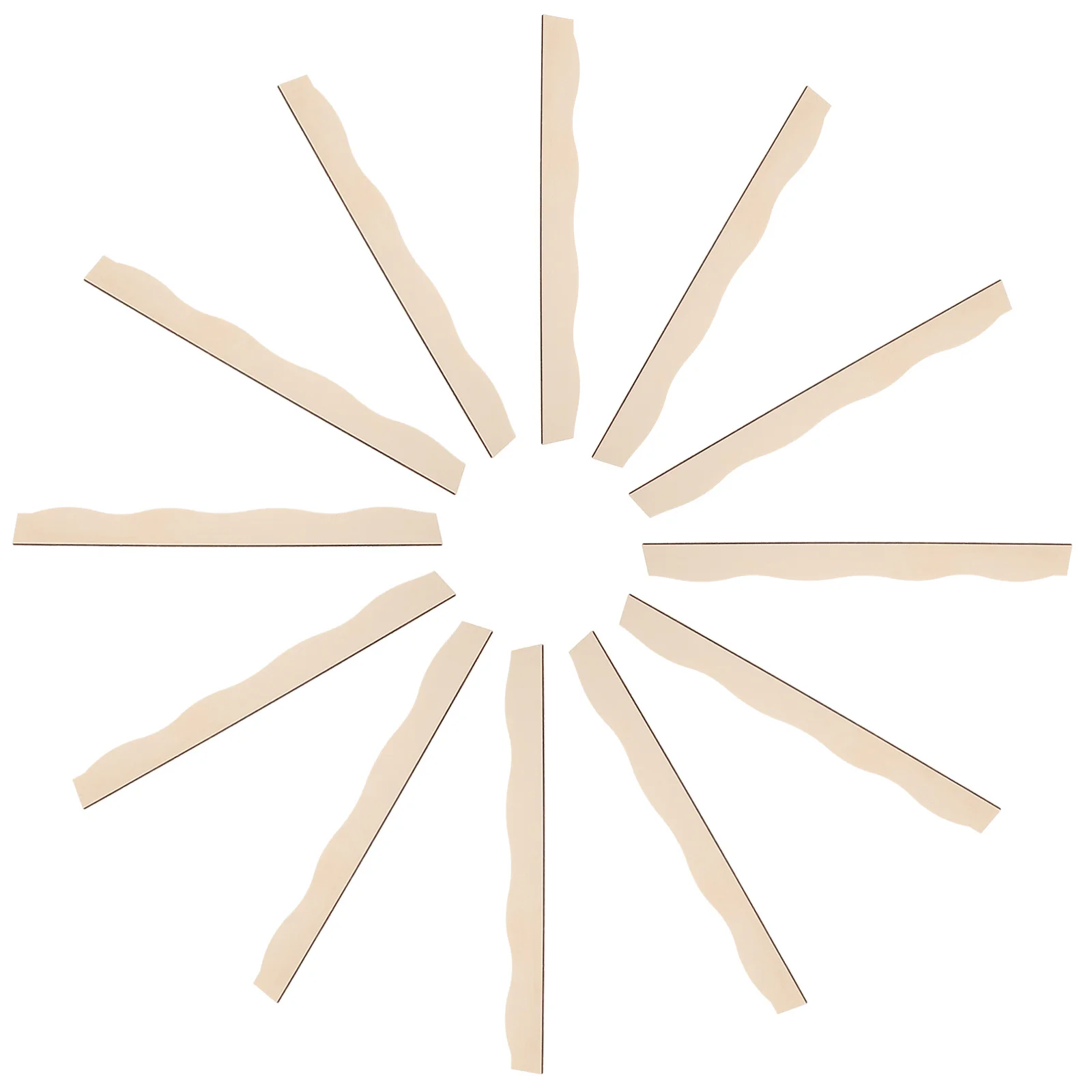 

24pcs Unfinished Wooden Border Trim Wave Edging For Cabinet Door Frame Diy Wall Window Molding Craft Kitchen Renovation Wood