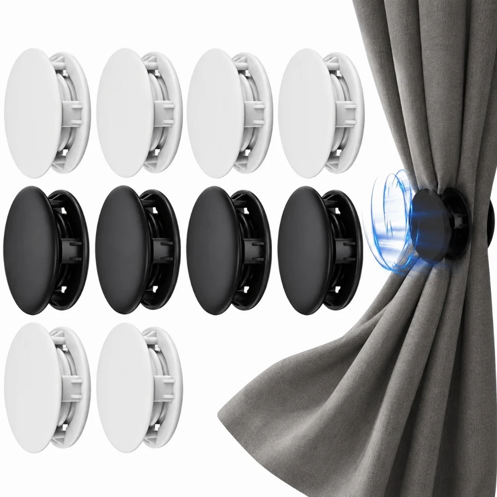 ABS Magnetic Curtain Closure Clips No Drill Anti-Leak Light Curtain Gap Stoppers Curtain Light Blocking Fasteners