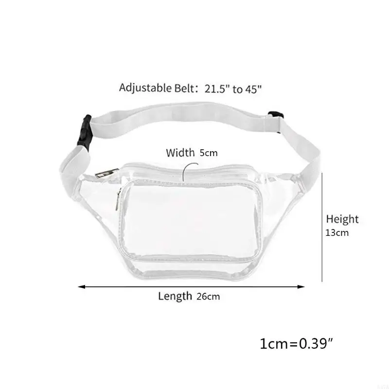 

Women Transparent Waist Fanny Pack Belt Bag Travel Hip Bum Small Purse Chest Pho 547A