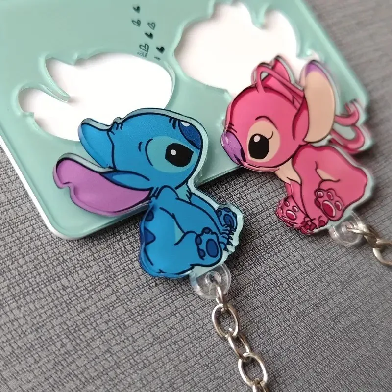 

Stitch Angel Couple Fridge Magnet Keychain Cartoon Chiikawa Hachiware Acrylic Keyring Refrigerator Sticker Backpack Pendant Gift
