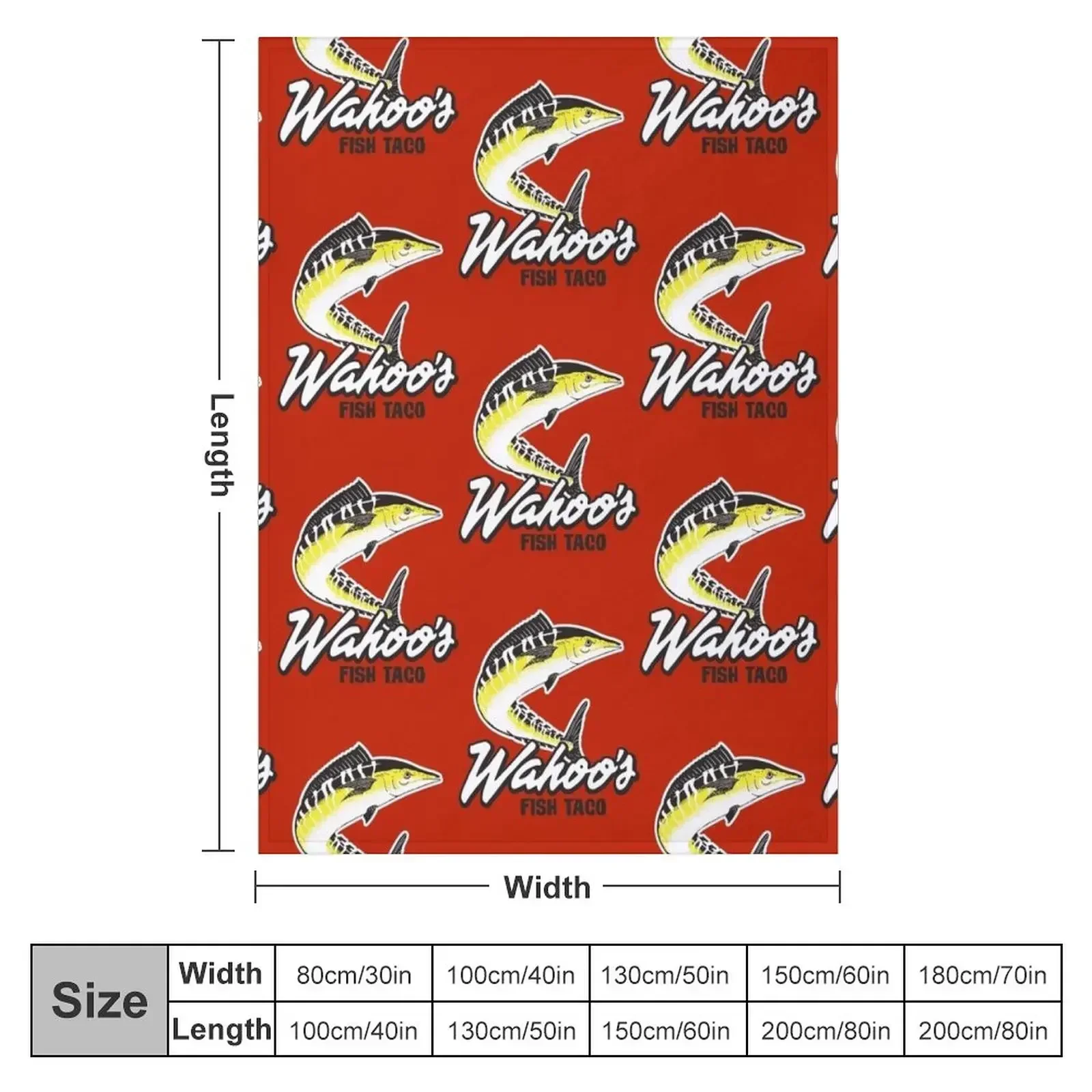 Wahoo's Fish Taco Resto Throw Blanket Cute heavy to sleep Blankets