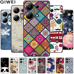 For Poco M6 Pro 4G Case Flower 3D Relief Soft Silicon Back Cover for Xiaomi Poco M6 Pro Phone Cases M 6 Pro M6Pro 4G Cartoon Bag