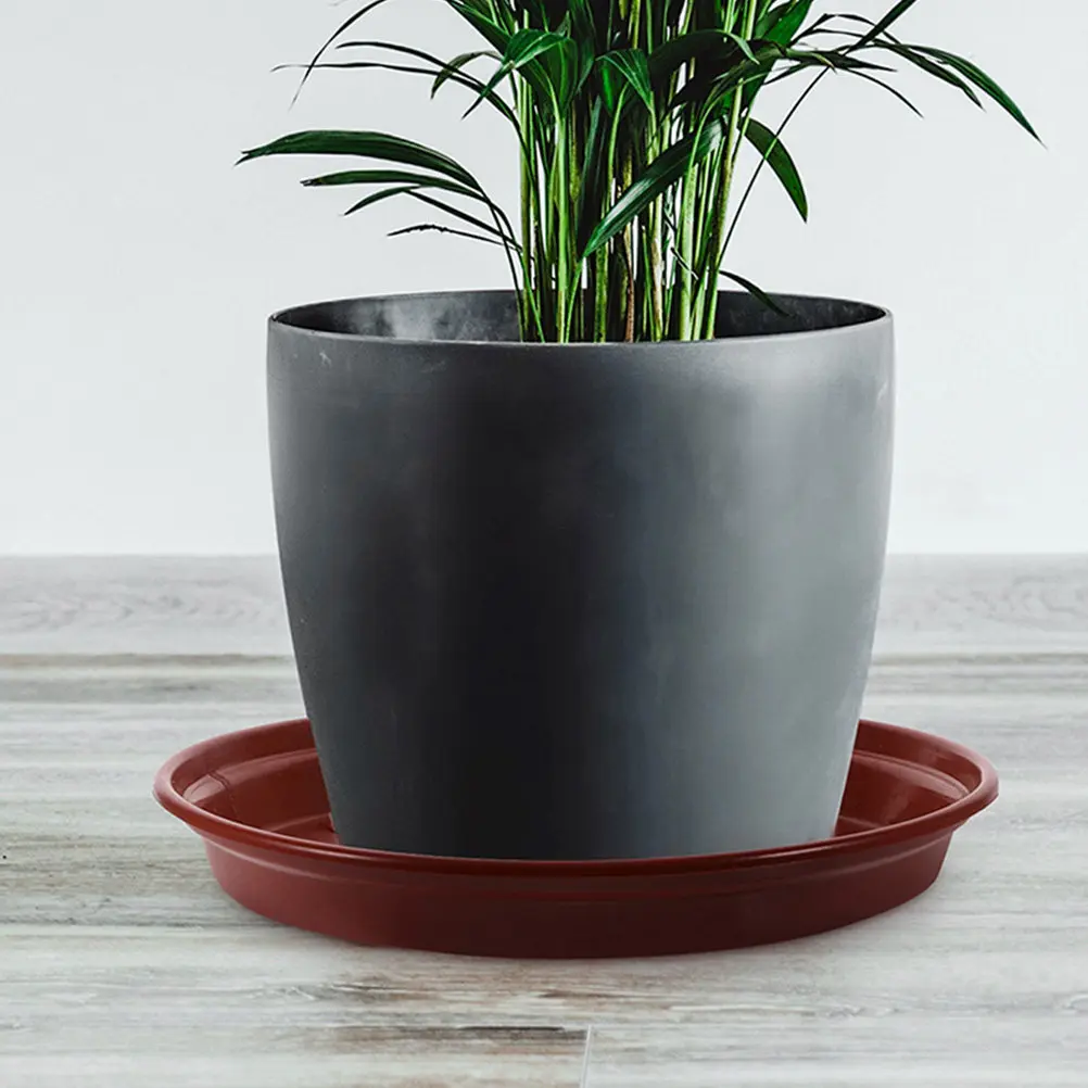 20Pcs Reusable Plastic Plant Saucer Round Drain Tray for Potted Plants Prevent Soil Spill Water Leakage Planter Trays for Indoor