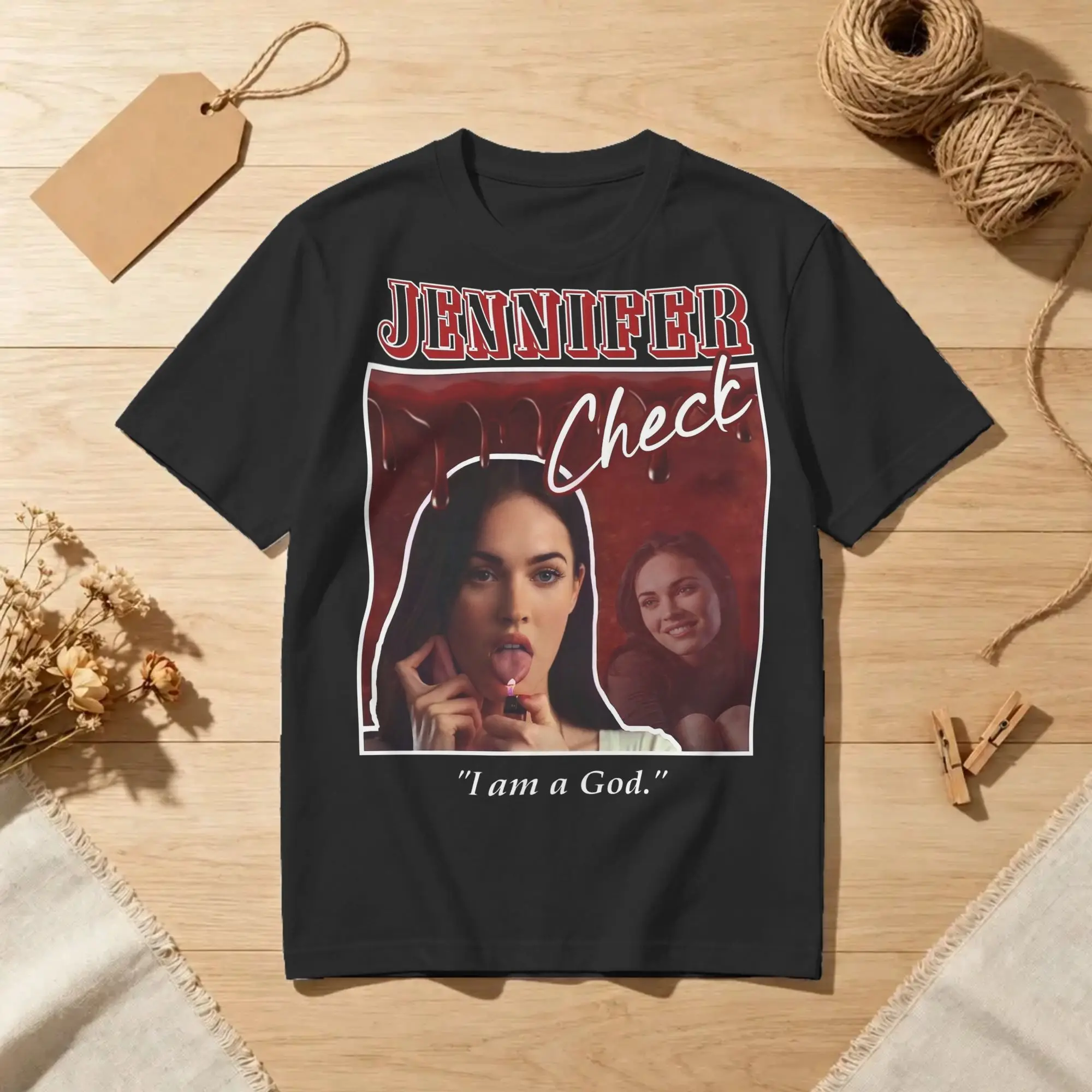 Vintage Jennifer's Body check 2000's aesthetic T-Shirt for Men Women 100% Cotton T Shirts  Short Sleeve Tee Shirt Gift Idea