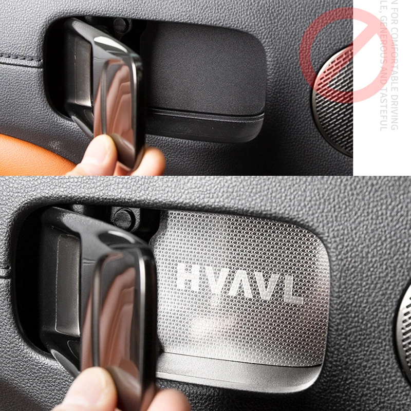 ل هافال H9 2nd MKII 2024 2025 ألياف الكربون سيارة الباب الداخلي السلطانية زخارف اللوحات ملصقات الداخلية واقية الكسوة الملحقات #4