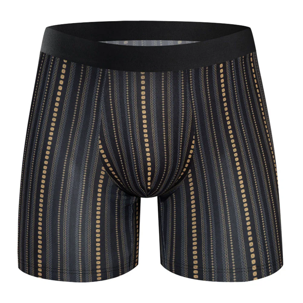 Breathable Men's Printed Boxer Shorts Underwear Seamless Design with Pouch Support Comfortable and Lightweight Underpants