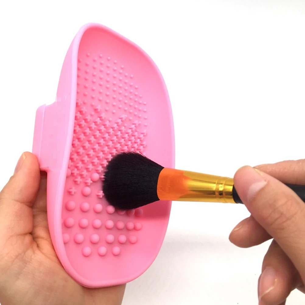 

1PC Corrosion Resistant Makeup Brush Cleaning Plate Silicone Scrubber for Convenient Brush Washing Pad Brushes Cleaner