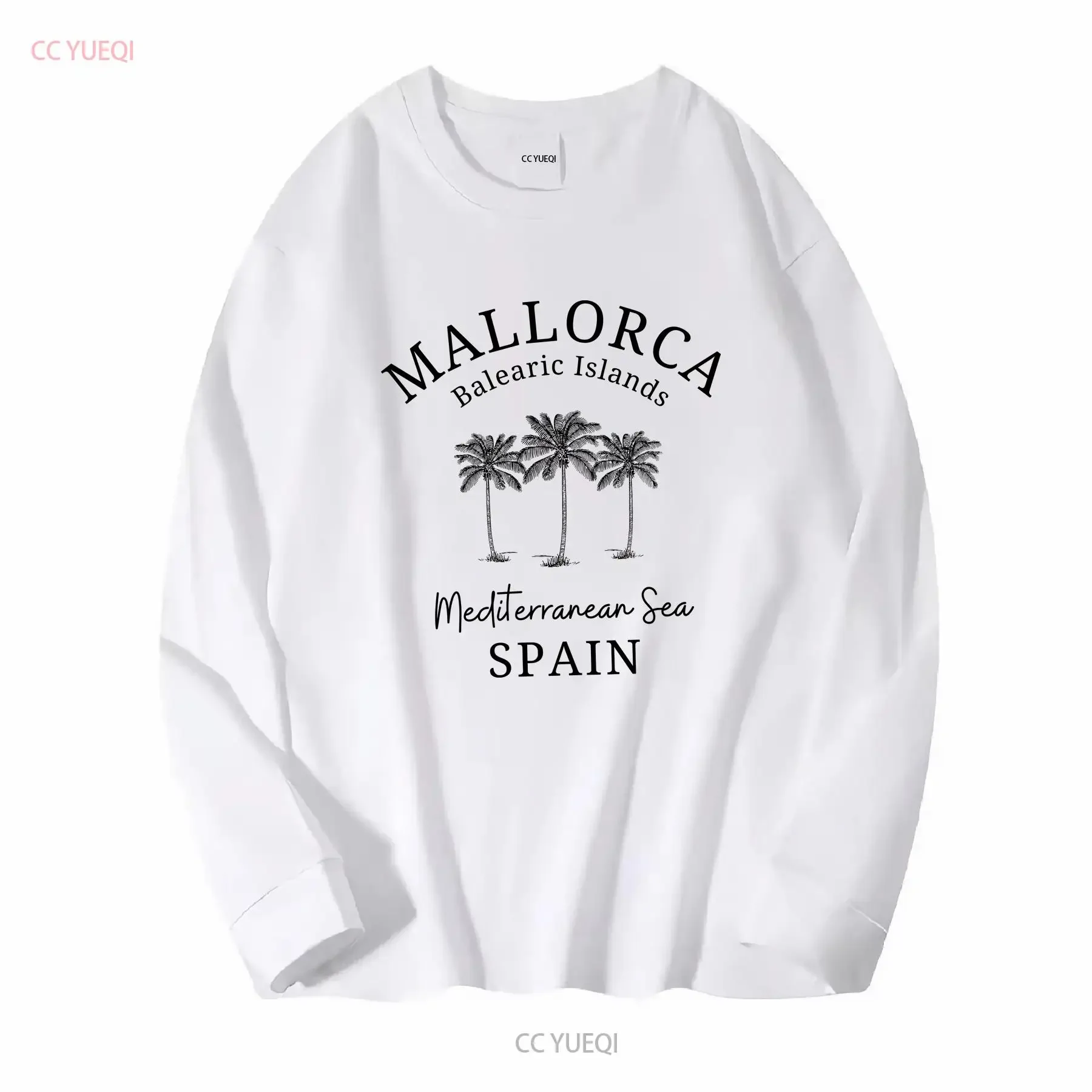 Mallorca T Shirt Souvenir Vacation Balearic Islands long or short sleeves vintage Washed Slightly Soft Versatile Breathable