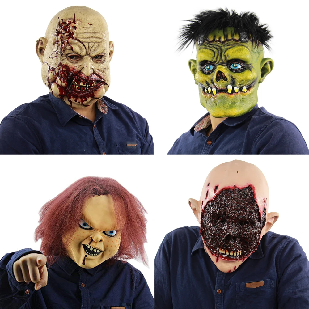 

Halloween Horror Masks Adult Zombie Monster Vampire Mask Latex Costume Carnival Party Full Head Helmet Haunted House Prop