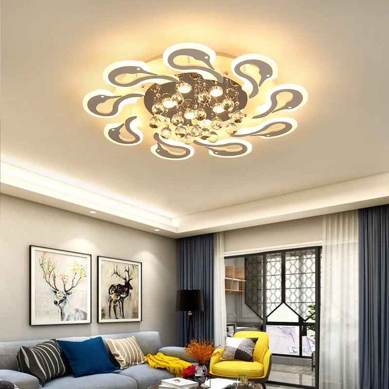 LED ceiling light fixture with remote controller modern chandelier  lamp  for living room luminarias