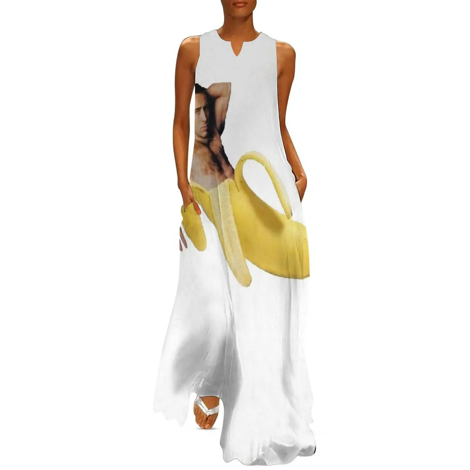 

Nicholas Cage banana Long Dress Casual dresses women's summer clothing 2025 birthday dress Dress