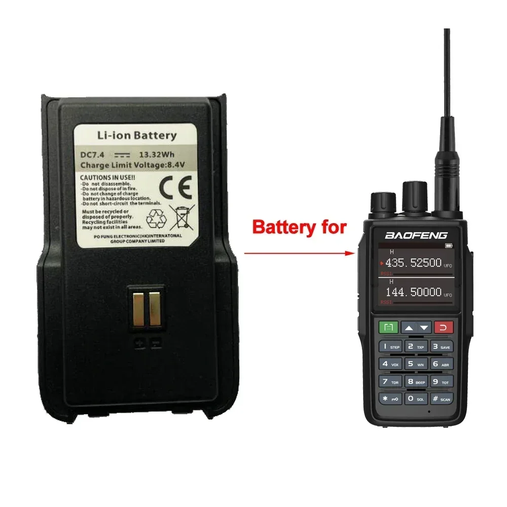 Оригинальные аксессуары для аккумуляторов Walkie Talkie G26 PRO для Boafeng UV-G26/BL-UV22, 7,4 В, сменные аккумуляторы