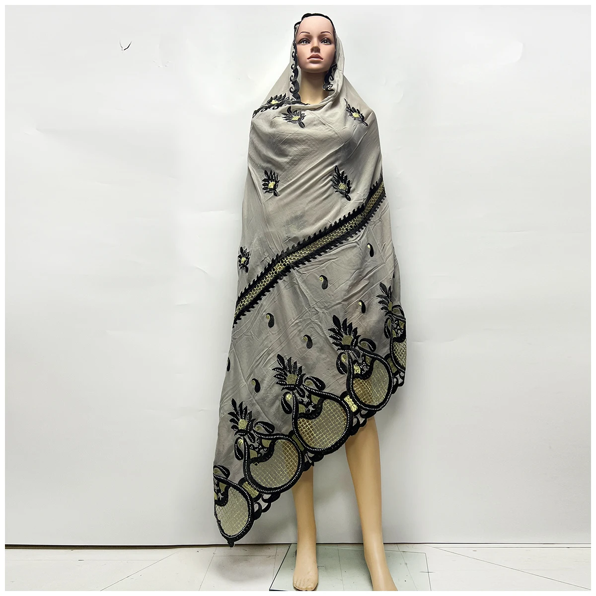 2024 High Quality Hot Sales African Muslim  Scarf 100% Cotton Scarf African Women Hijab Scarf Dubai Scarf on Wholesale price