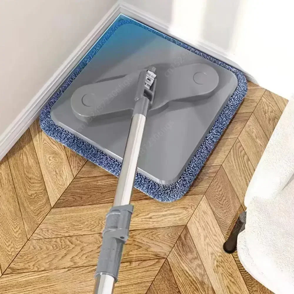 Lazy Floor Floating Mop Water Separation 360 Rotating Dual Use of Dry and Wet Household with Bucket Floor Mops Cleaning Tools