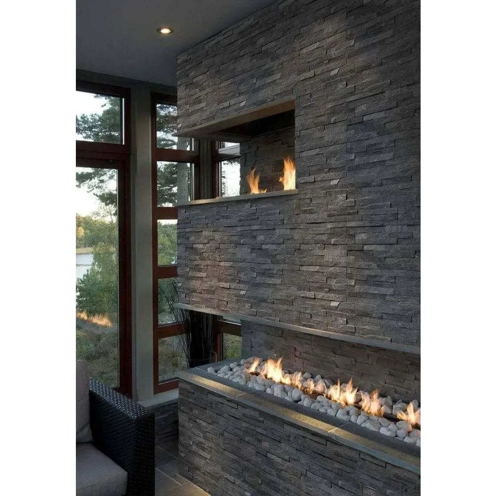 3D Wall Panels Coal Canyon Ledger Wall Panel 6 in. x 24 in. Natural Stone Tile ((60 pcs / 60 sqf)) Wall Panels