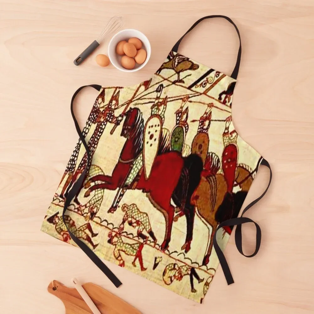 

Battle of Hasting Bayeux Scene Apron Kitchen Accessories 2022 Women's Kitchen Kitchen Novel Accessories Apron