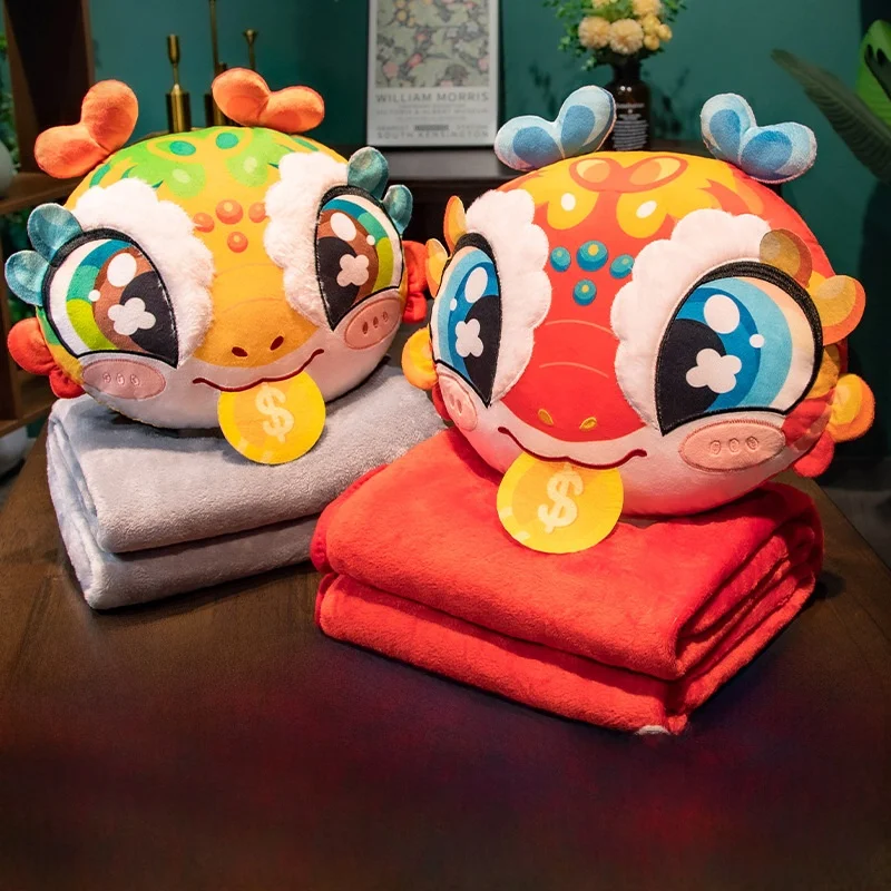 

Новинка 2025 года: Подушка-плед «Два в одном» к Году Змеи, для офиса, автомобиля, с мультяшным рисунком, наполнитель из ПП-хлопка.