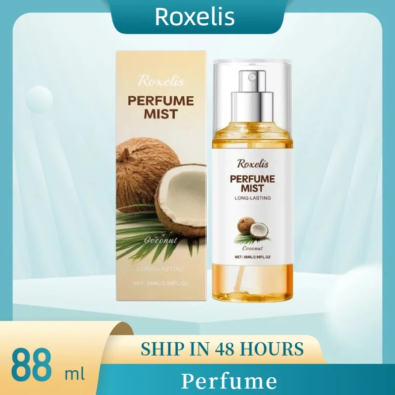 

100 мл женские духи, долговечный ванильный кокос, сладкий свежий романтический очаровательный туман для тела, ароматная вода, парфюмерный спрей для волос и тела