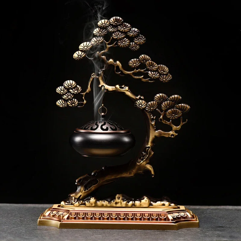 New Chinese Welcome Pine Pure Copper Incense Burner Indoor Hanging Furnace Sandalwood Immersed Creative Ornament