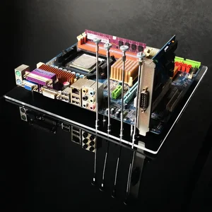 Caso de computadora acrílico transparente Computadora de una sola placa Modificación de bricolaje de bricolaje Abrir marco ITX ATX Tipo de placa MATX 6 mejores casos de ventas MATX - №6