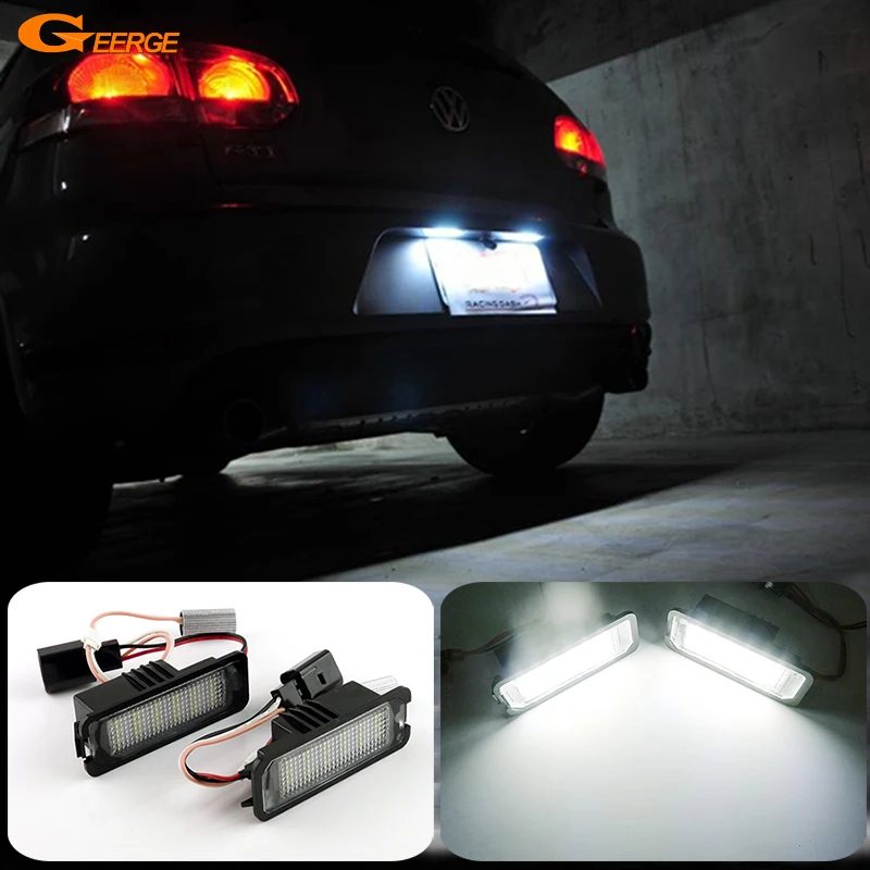 

For Volkswagen VW GOLF 4 5 6 7 Polo Passat CC Touareg Lupo Eos Ultra Bright Led License Plate Lamps Light