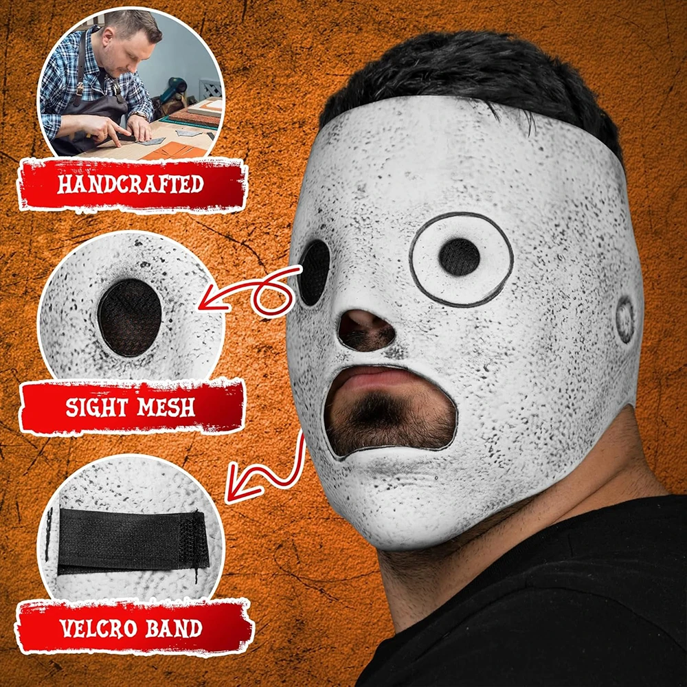 Halloween Band Slip Cosplay Knot Mick Mask Costume Accessories Joey Roleplay Fantasia Men Latex Headwear Masquerade Male Helmet