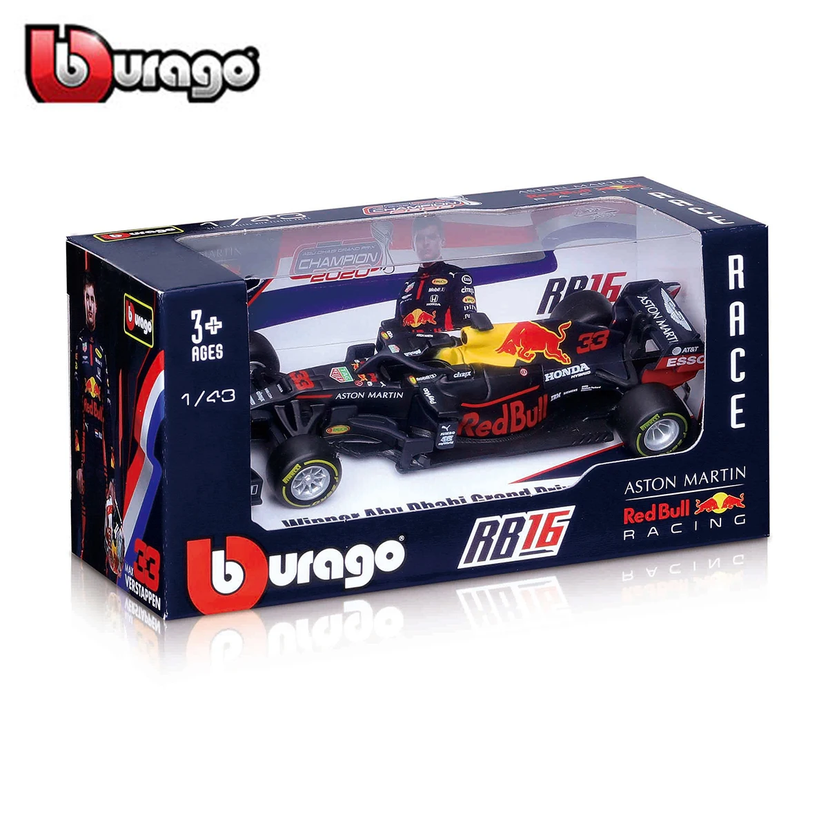 Bburago 1:43 2021 RedBell RB16B #33 Turkey F1 Formula Car Static Die Cast Vehicles Collectible Model Racing Car Toys