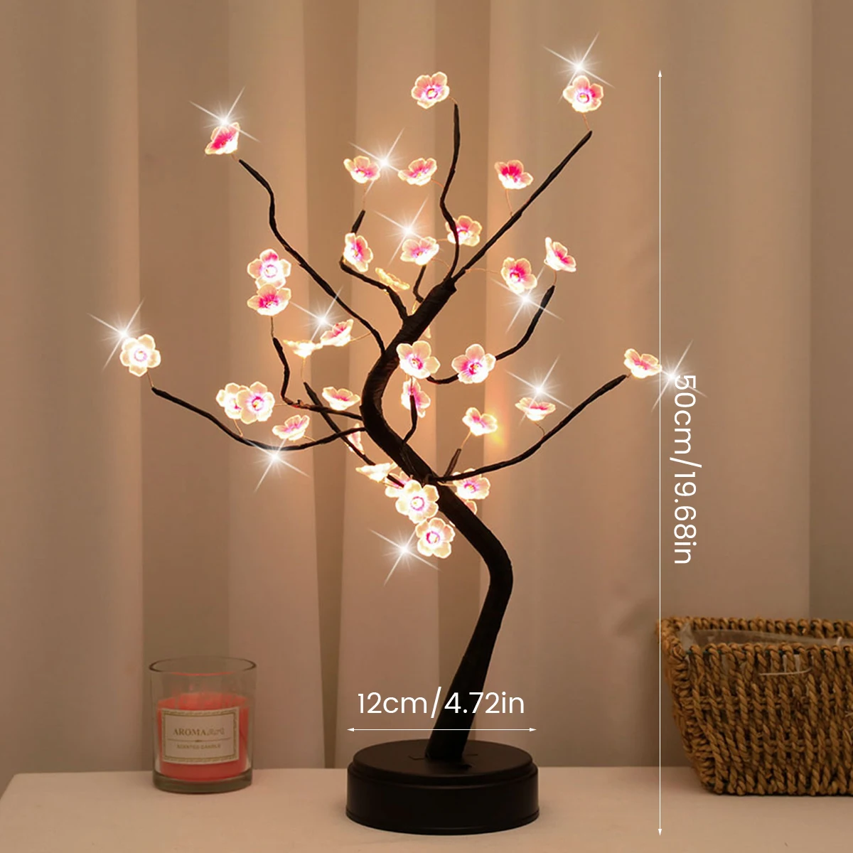 LED Night Light Tree Bonsai Lamp Eid Table Light for Home Party Bedroom Desk Decorati Ambient Lamp Waterproof Lighting Fixtures