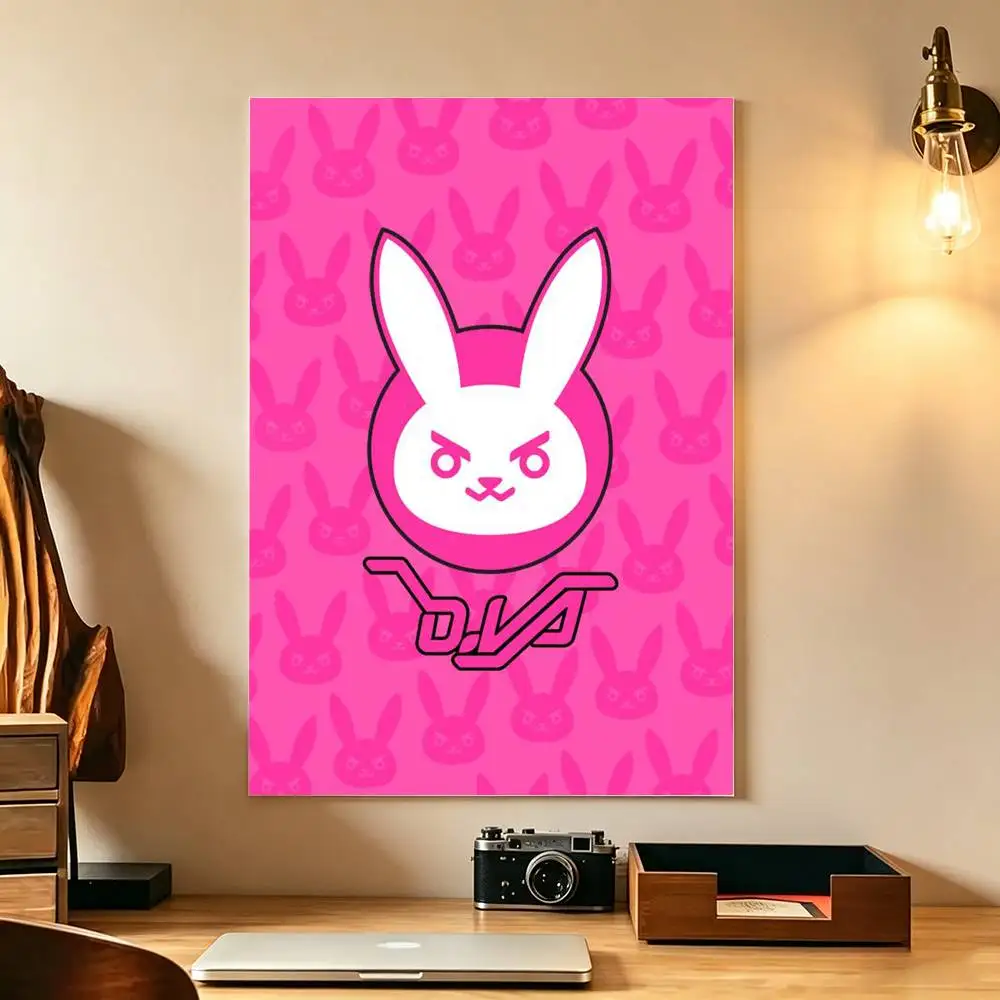 game O-Overwatch D Poster Waterproof Wall Art Sticker For Bar Living Room Vintage Decor High Quality Print Gift