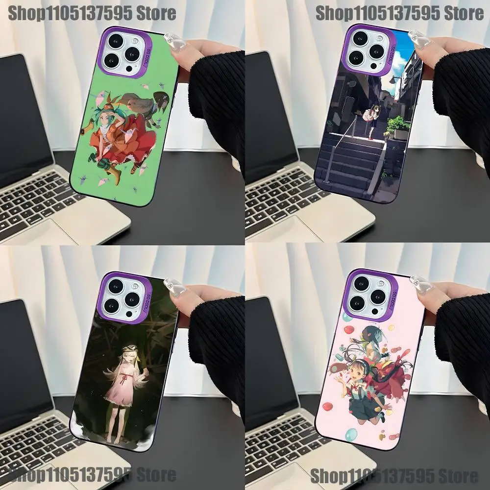 

Comics M-Monogatari Series Phone Case For iPhone 17,16,15,14,13,12,11,Mini,Pro,E,SE4,XS,MAX Purple Candy Matte Cover