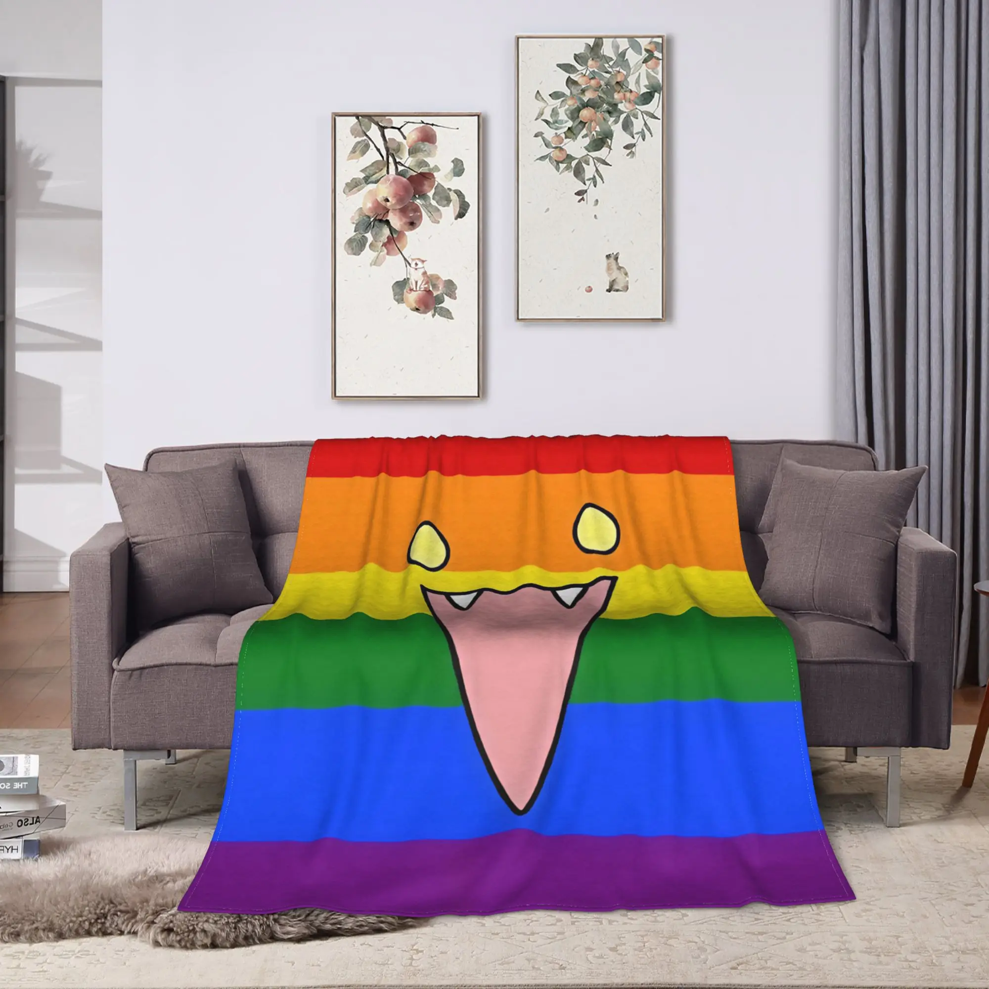 L-Lightsaber BL Manhwa Throw Blanket Warm Cozy Pattern Blanket  For Couch Chair Travel Office Flannel Bedspread Bed Cover