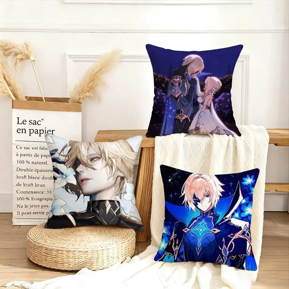 

Anime Game Dainsleif Various Sizes Square Pillow Case For Car Home Bedchamber Decor