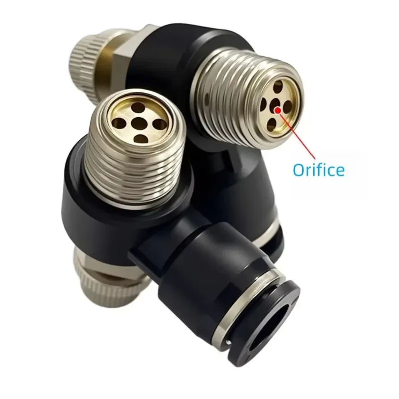 YOLON Quick Connector Pneumatic Tracheal Cylinder Speed Control Throttle One-Way Manual Exhaust Valve Plastic Pipe Fittings
