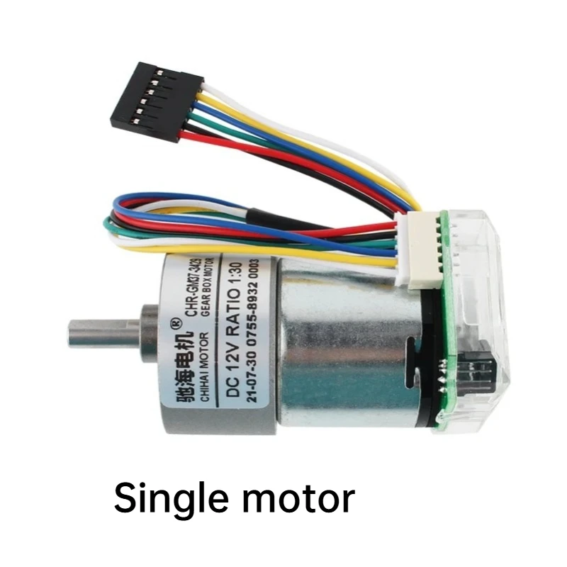 37mm  High Torque High Speed 30kg.cm Metal Tubular DC Gear Motor With 448CPR Photoelectric Encoder Motor CHR-GM37-3429PE