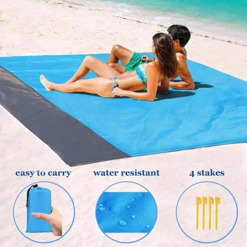 Picnic Blankets Waterproof Foldable Sandproof Large Picnic Mat Lightweight Cozy Chic Weather Resistant Foldable Beach Mat Sand